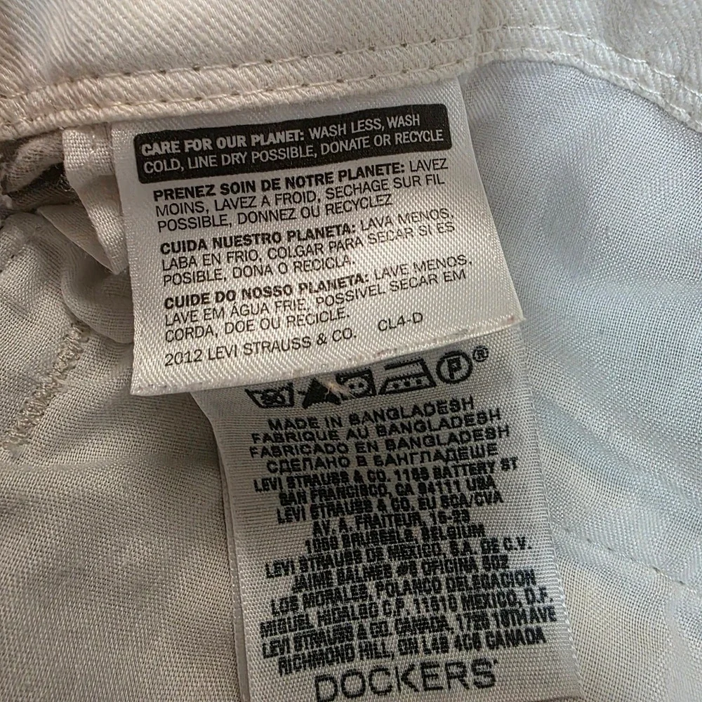Dockers 34‎ Cargo Shorts Cotton Twill Multi-Pocket Chino Khaki Tan Stone